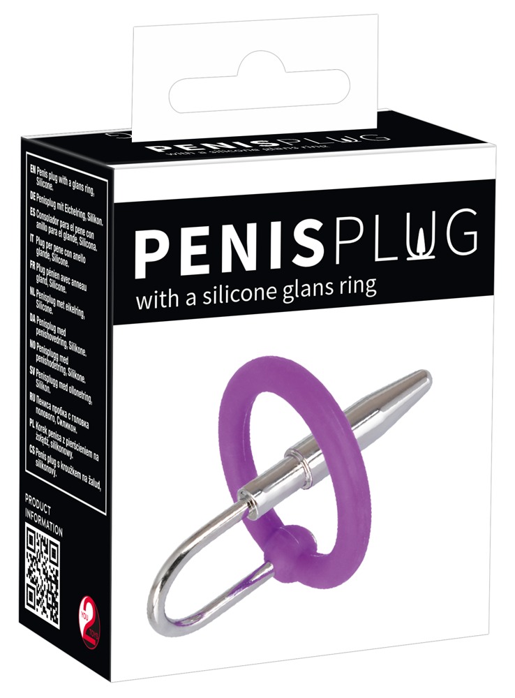 Penis Dop+Silicon Glans Inel Mov pentru Gland și Dilatator Uretral