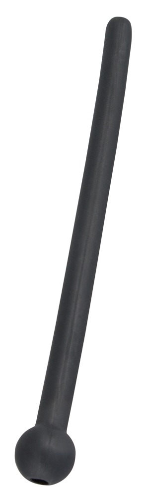 Piss Play Penis Dop Negru Dilatator Uretral din Silicon 11.8 cm - imagine 2