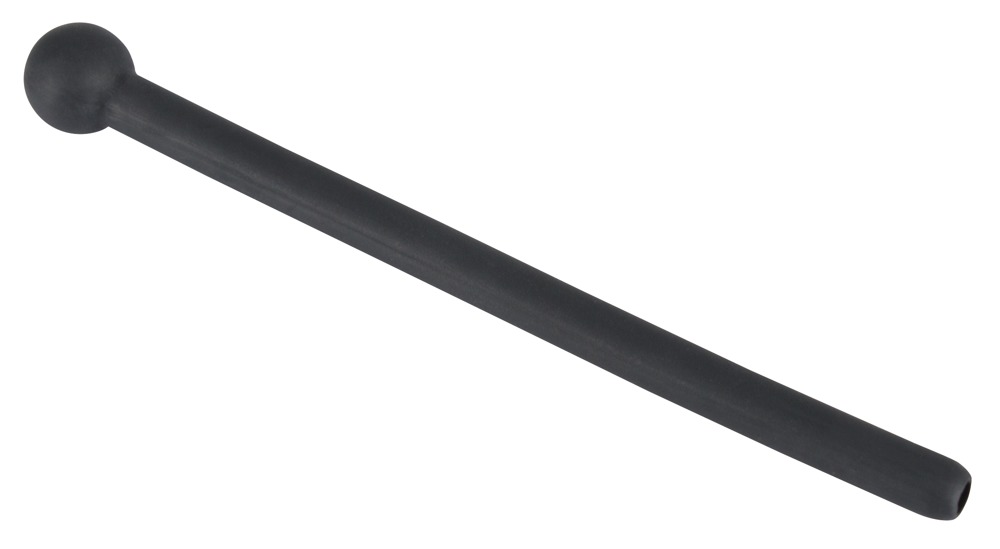 Piss Play Penis Dop Negru Dilatator Uretral din Silicon 11.8 cm - imagine 4