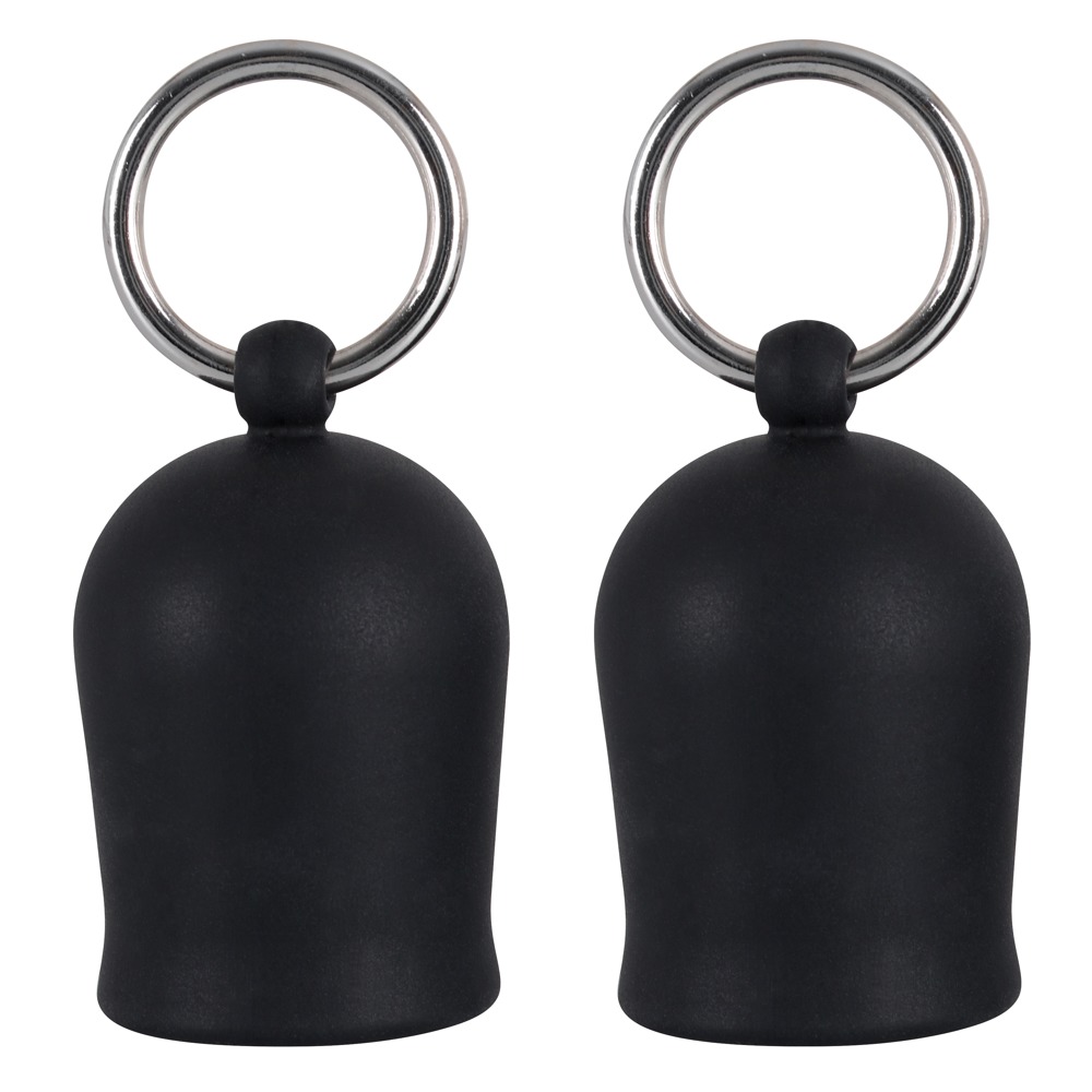 Pompe pentru Sfârcuri Negre cu Vacum și Inele Metalice Set 2 Bucăți - imagine 4