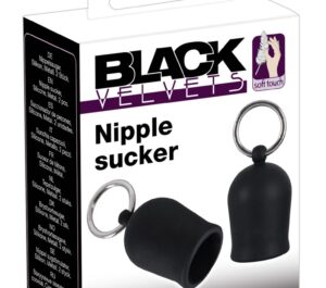 Pompe pentru Sfârcuri Negre cu Vacum și Inele Metalice Set 2 Bucăți