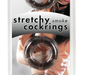 Stretchy Cock Rings Smoke Set 3 Inele pentru Penis cu Texturi Diferite
