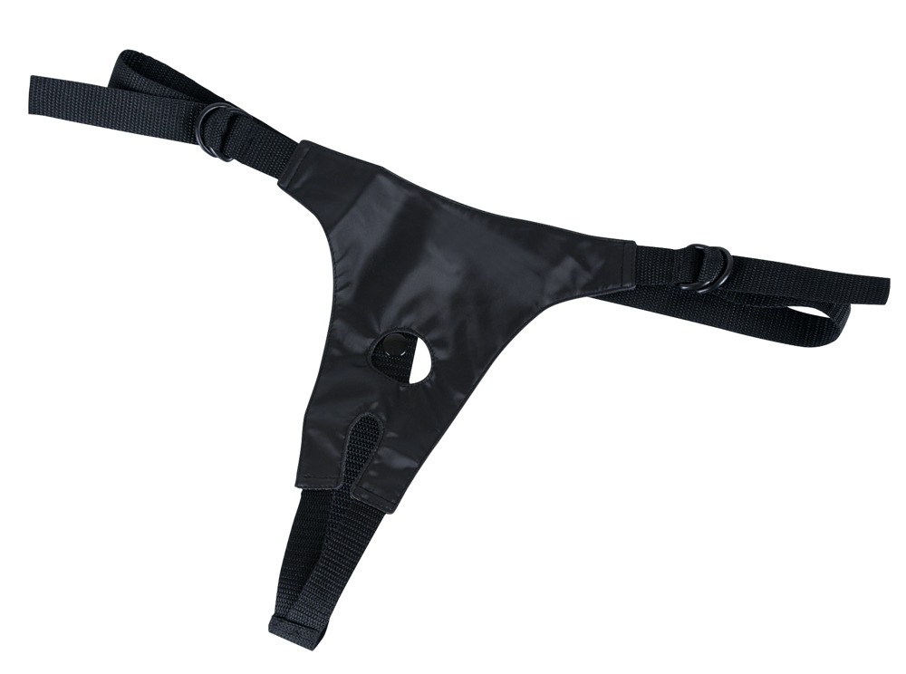 Strap-on Negru cu 3 Dildo-uri pentru Stimulare Vaginală și Anală - imagine 11