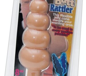 Bendable Butt Rattler Dildo Anal Flexibil cu Mărgele și Ventuză 20 cm