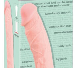 Medical Silicon Dildo 24 cm Realistic cu Ventuză din Silicon Lichid