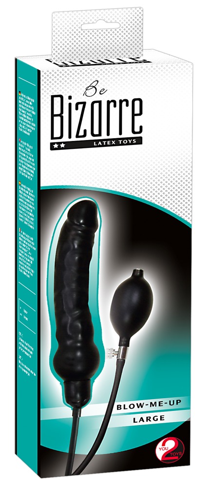Blow Me Up Latex Dildo Negru – Dildo Gonflabil din Latex