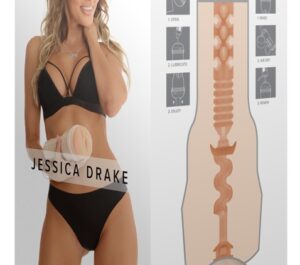 Jessica Drake Heavenly Masturbator realist cu vagin și canal texturat