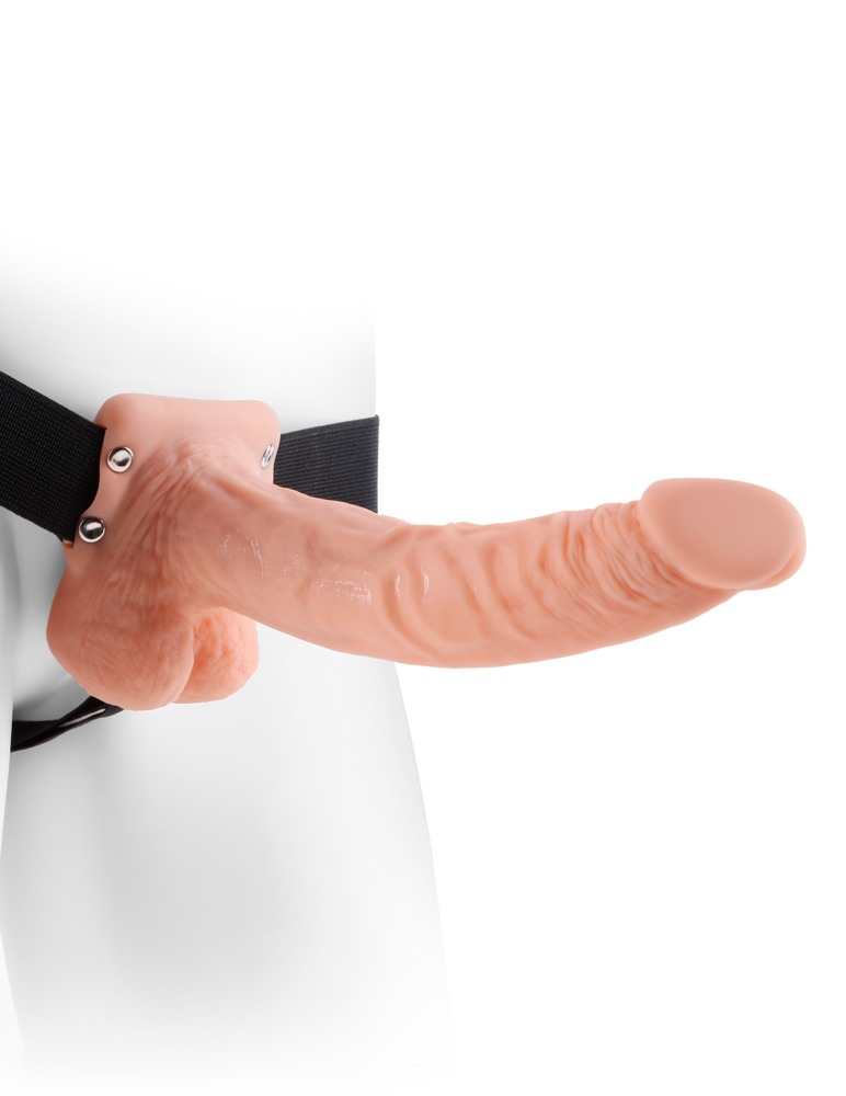 Fetish Fantasy 9 Inch Dildo Strap-On Gol la Interior cu Ham Elastic - imagine 3