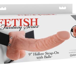 Fetish Fantasy 9 Inch Dildo Strap-On Gol la Interior cu Ham Elastic