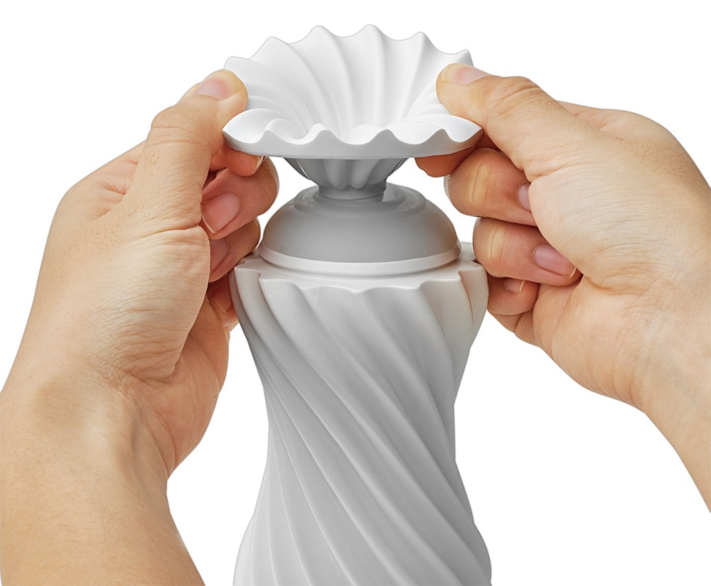 Tenga Flex Silky Alb Masturbator Reutilizabil cu Vacum și Suport de Uscare - imagine 5