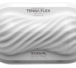 Tenga Flex Silky Alb Masturbator Reutilizabil cu Vacum și Suport de Uscare