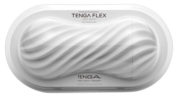 Tenga Flex Silky Alb Masturbator Reutilizabil cu Vacum și Suport de Uscare