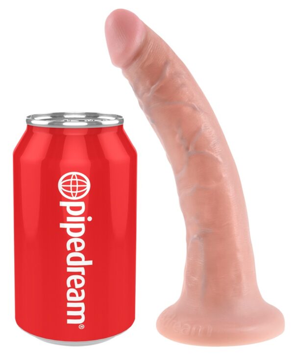 King Cock 7 Inch Flesh Dildo Realist cu Ventuză 20,5 cm - imagine 2