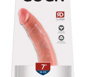 King Cock 7 Inch Flesh Dildo Realist cu Ventuză 20,5 cm