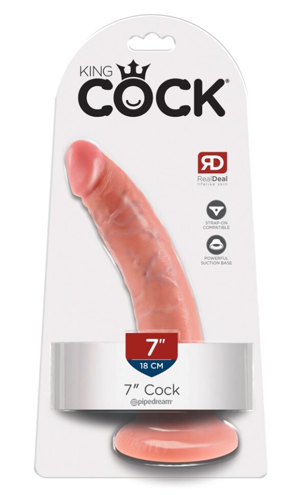 King Cock 7 Inch Flesh Dildo Realist cu Ventuză 20,5 cm