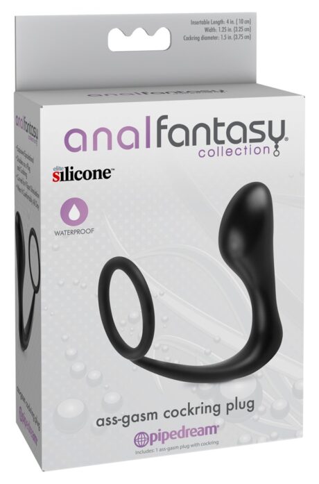 Ass-Gasm Cockring Inel Penian cu Plug Anal și Stimulare P-Spot