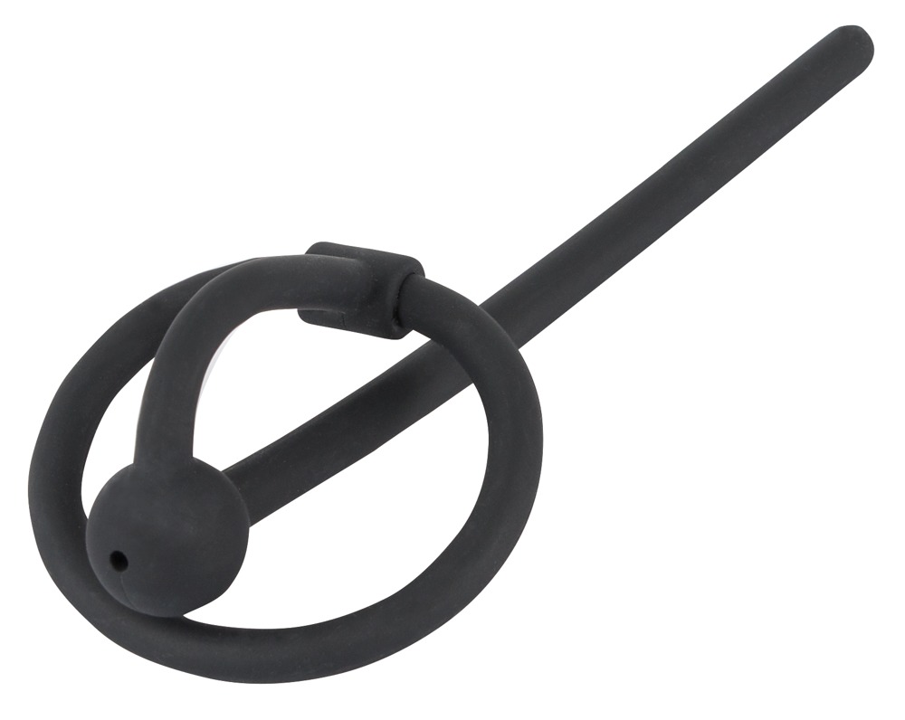 Penisplug Piss Play cu Glans Dilatator Uretral Hollow cu Inel - imagine 2