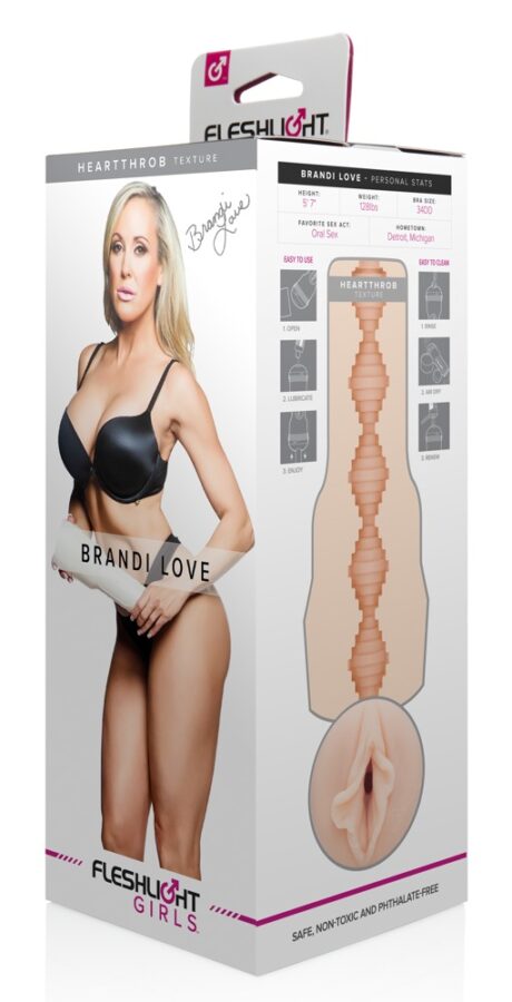 Fleshlight Brandi Love Heartthrob Masturbator realist cu manșon texturat SuperSkin