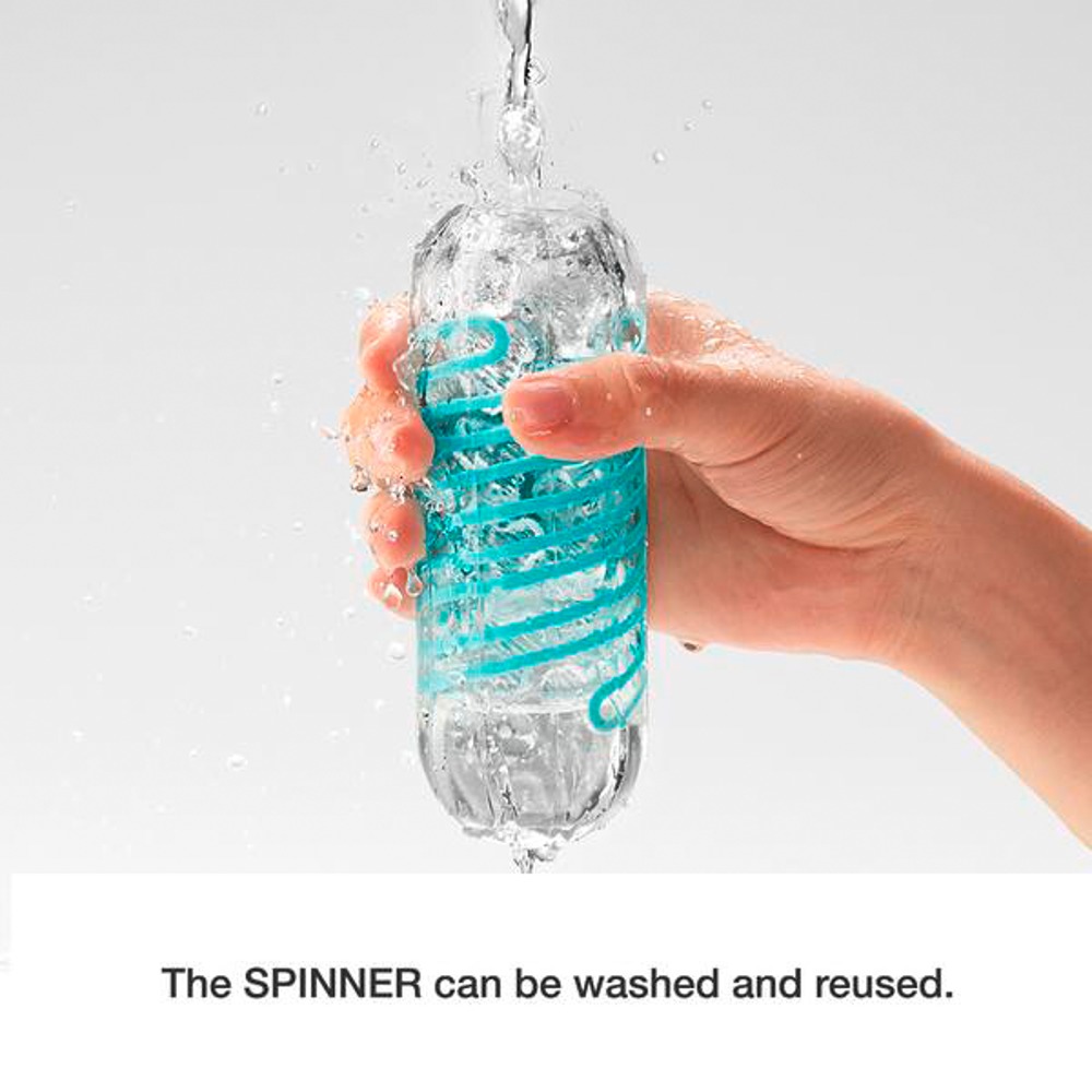 Tenga Spinner Tetra Whirly Masturbator Transparent Reutilizabil cu Lubrifiant - imagine 6