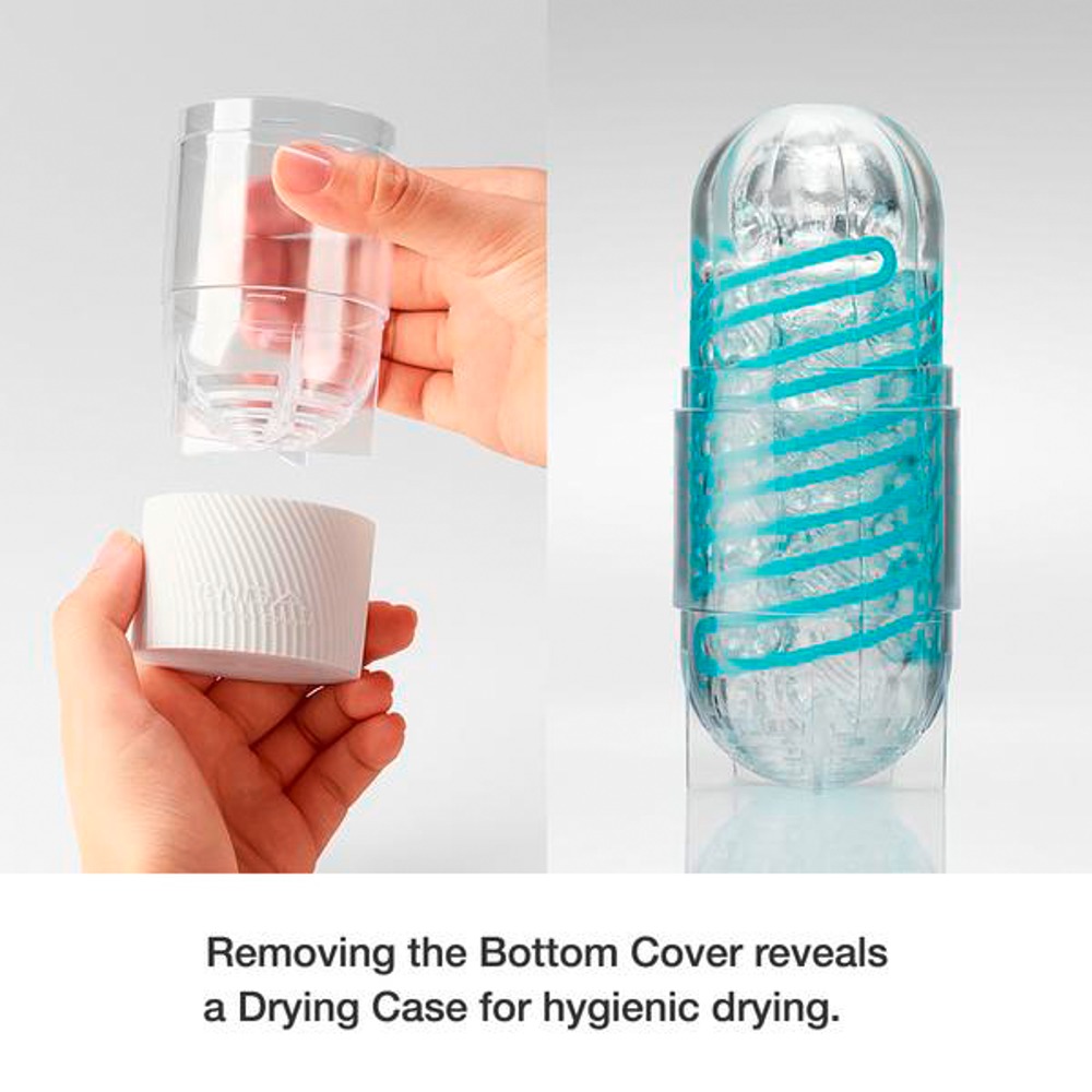 Tenga Spinner Tetra Whirly Masturbator Transparent Reutilizabil cu Lubrifiant - imagine 7