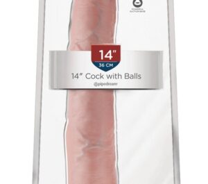 King Cock 14" Dildo realist cu testicule ventuză și compatibilitate strap-on