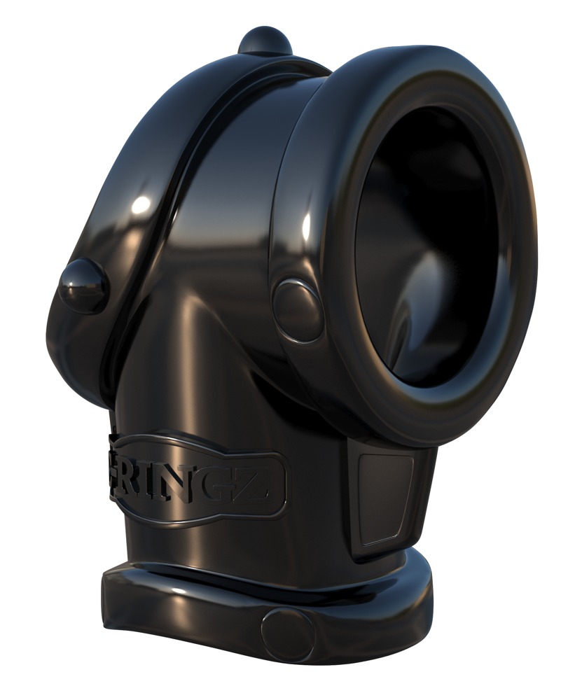 Cock Pipe cu Ball-Stretcher Inel pentru Penis și Testicule din TPR - imagine 2