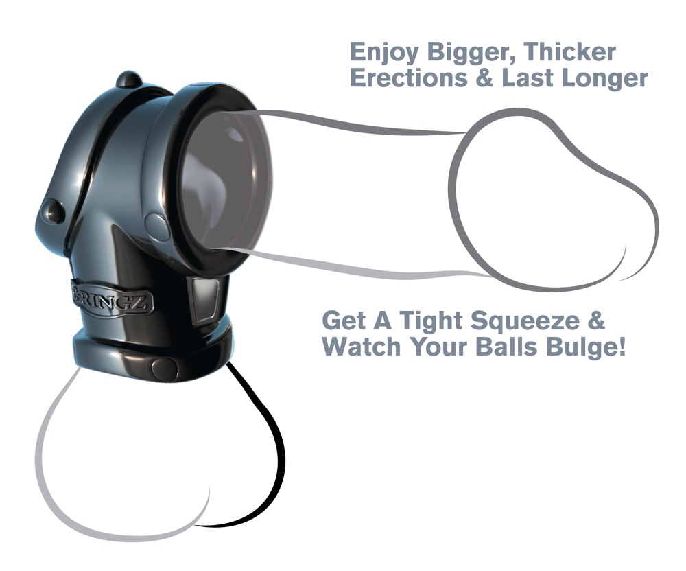 Cock Pipe cu Ball-Stretcher Inel pentru Penis și Testicule din TPR - imagine 3