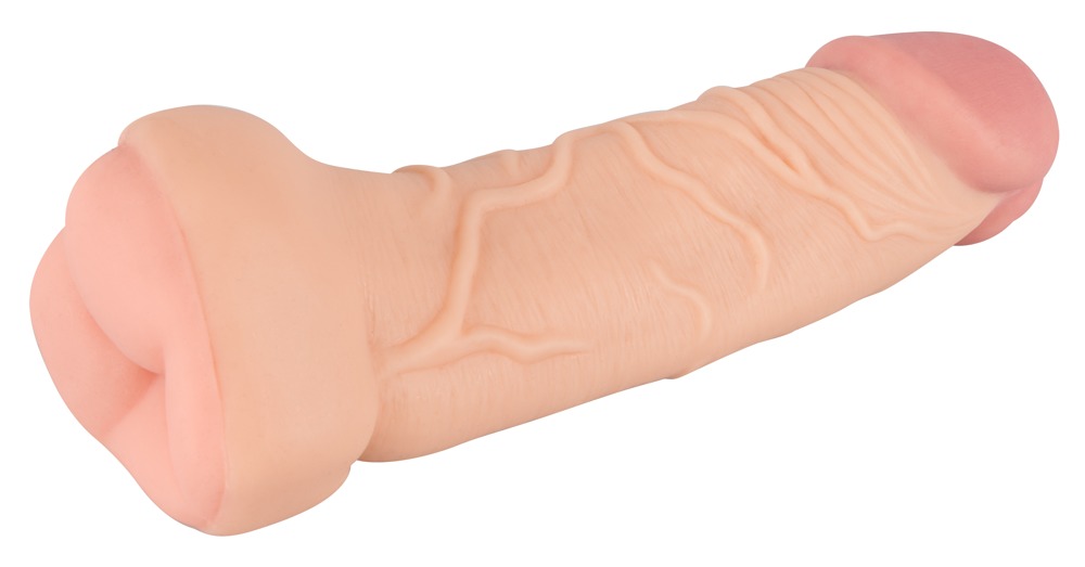 Nature 2in1 Extension+Mas Manșon Extensie Penis și Masturbator Realist - imagine 2