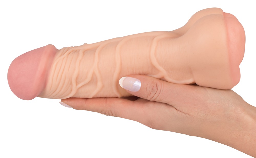 Nature 2in1 Extension+Mas Manșon Extensie Penis și Masturbator Realist - imagine 4