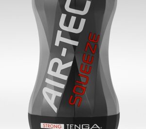 Air Tech Squeeze Strong Cup Masturbator cu Vacuum și Textură cu Nervuri