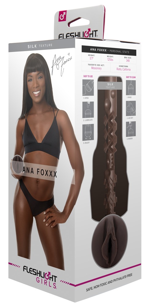 Fleshlight Ana Foxxx Silk Masturbator cu Textură Punctată și Striată