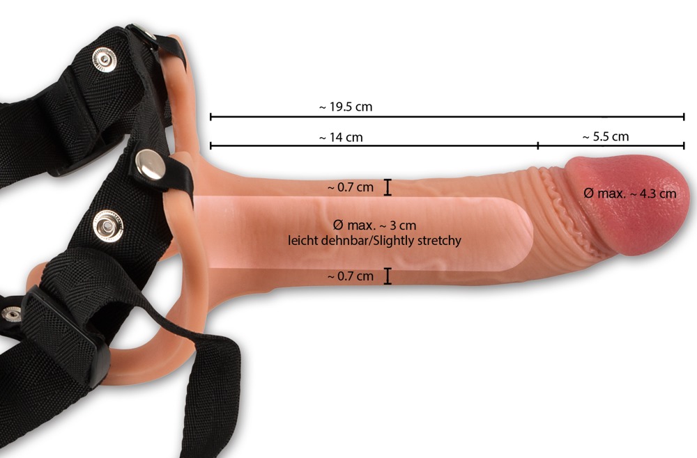 Realistixxx Curea-On Manșon Penis 19,5 cm cu Ham Reglabil - imagine 6