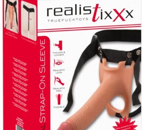 Realistixxx Curea-On Manșon Penis 19,5 cm cu Ham Reglabil