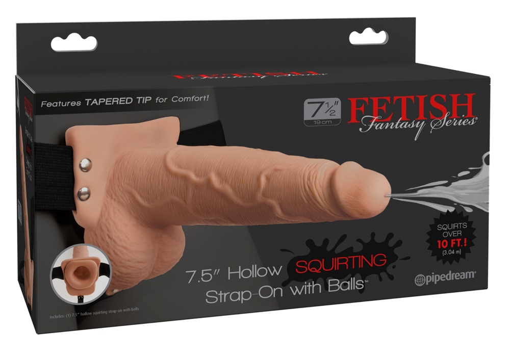 Fetish Fantasy 7.5 Inch Strap-On cu Dildo Realist și Funcție Squirting