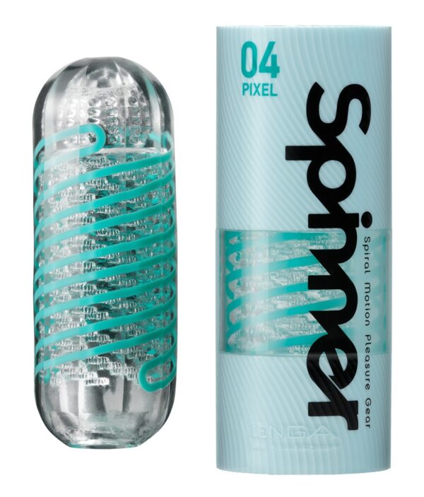Tenga Spinner Tetra Whirly Masturbator Transparent Reutilizabil cu Lubrifiant - imagine 27