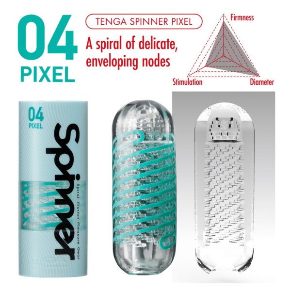 Tenga Spinner Tetra Whirly Masturbator Transparent Reutilizabil cu Lubrifiant - imagine 28