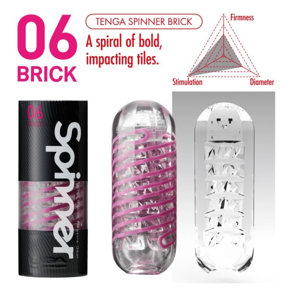 Tenga Spinner Tetra Whirly Masturbator Transparent Reutilizabil cu Lubrifiant - imagine 41