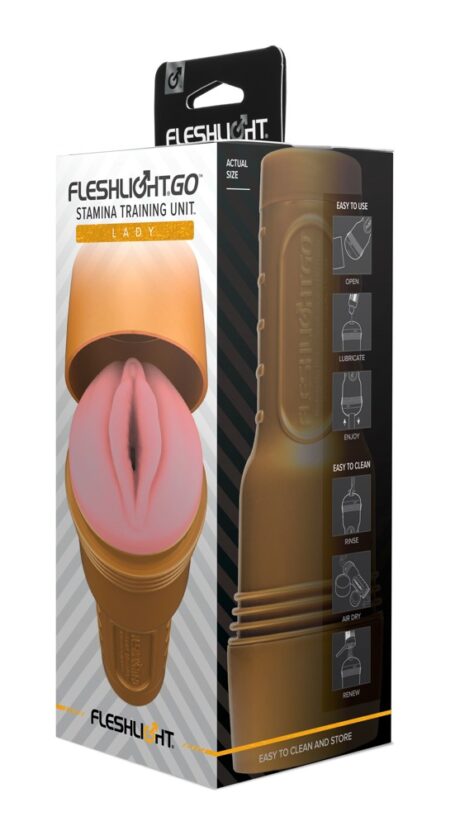 GO STU Lady Masturbator realist cu vagin și manșon texturat pentru antrenarea rezistenței