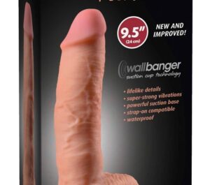 Real Feel Deluxe No. 9 Light Vibrator realist cu ventuză și vibrații reglabile