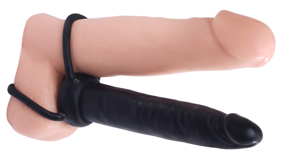 FFS Dublu Trouble Dark Inel pentru Penis și Dildo Anal Flexibil - imagine 3
