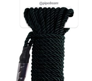 Fetish Fantasy Series Deluxe Silk Frânghie Bondage pentru Shibari, Negru, 10 m