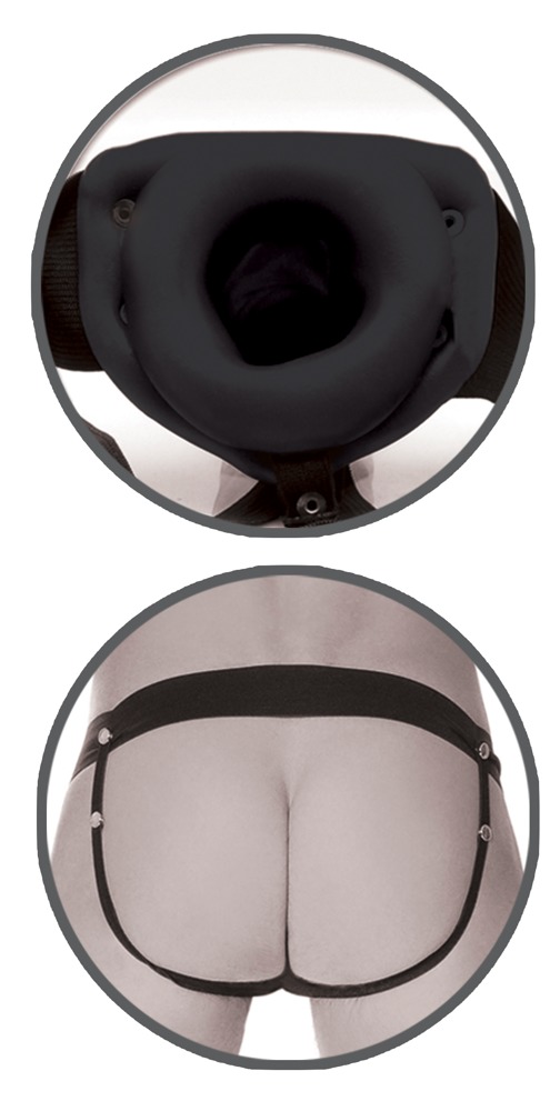 FFSLE Curea-On Dildo Gol la Interior cu Ham Elastic Ajustabil - imagine 3