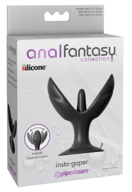 Anal Fantasy Collection Insta-Gaper Dop Anal Expandabil cu Ventuză, Negru