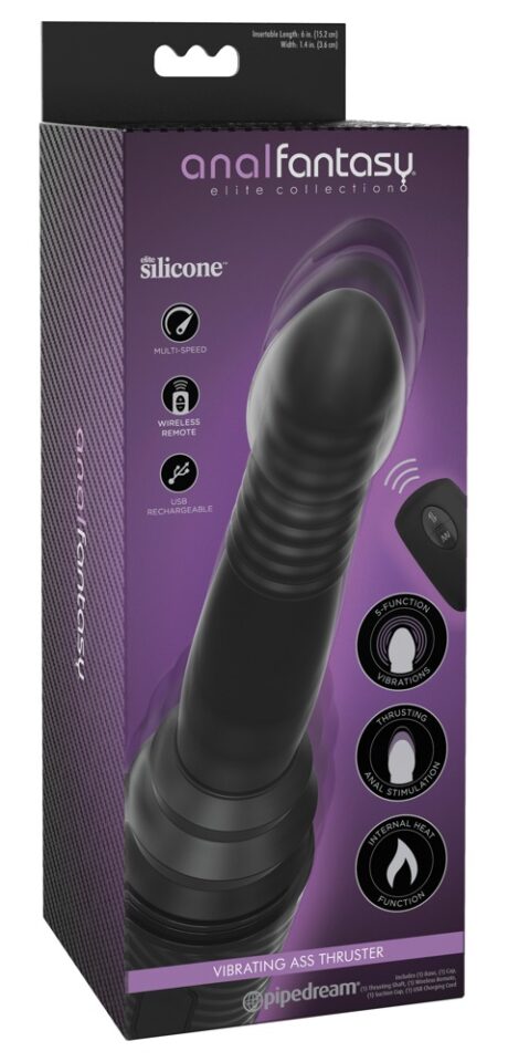 Anal Fantasy Elite Vibrant Ass Thruster Vibrator anal cu funcție thrust vibrații încălzire și telecomandă