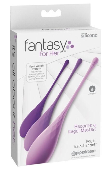 Fetish Fantasy Her Kegel Train-Her Set Bile Kegel pentru antrenarea planșeului pelvin 3 greutăți