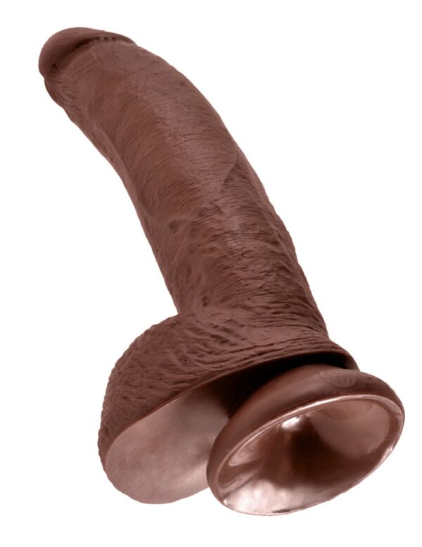 King Cock 9 Inch Balls Tan Dildo Realist cu Ventuză 22.9 cm - imagine 20