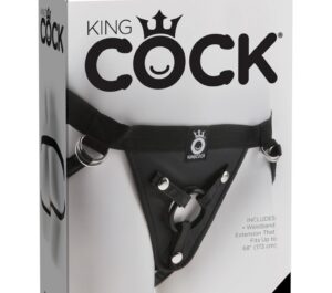 KC Fit Rite Ham Negru Reglabil cu 3 Inele pentru Dildo și Vibratoare
