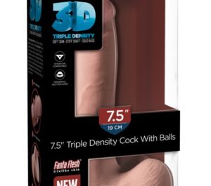 King Cock Plus KCP 7.5 Triple Density Dildo cu Suprafață Moale și Ventuză