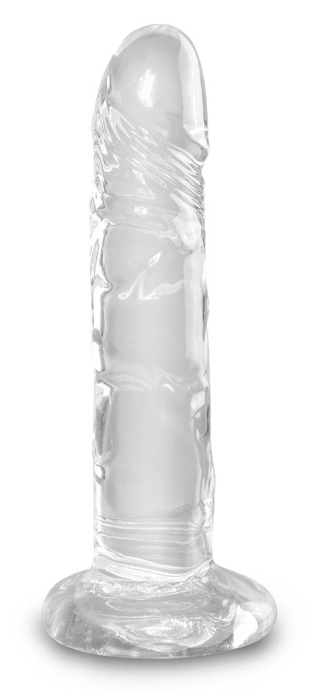 KCC Cock Clear 6 King Cock Dildo Transparent Realist cu Ventuză 17.8 cm - imagine 2