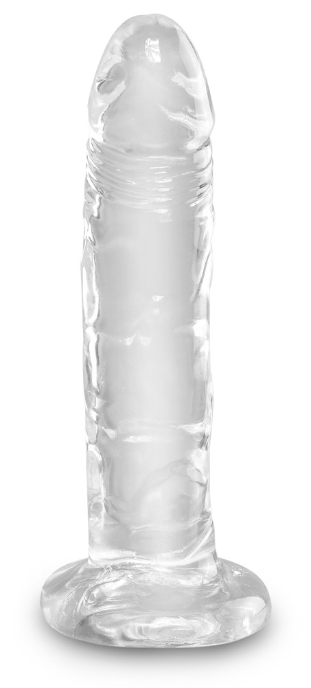 KCC Cock Clear 6 King Cock Dildo Transparent Realist cu Ventuză 17.8 cm - imagine 3